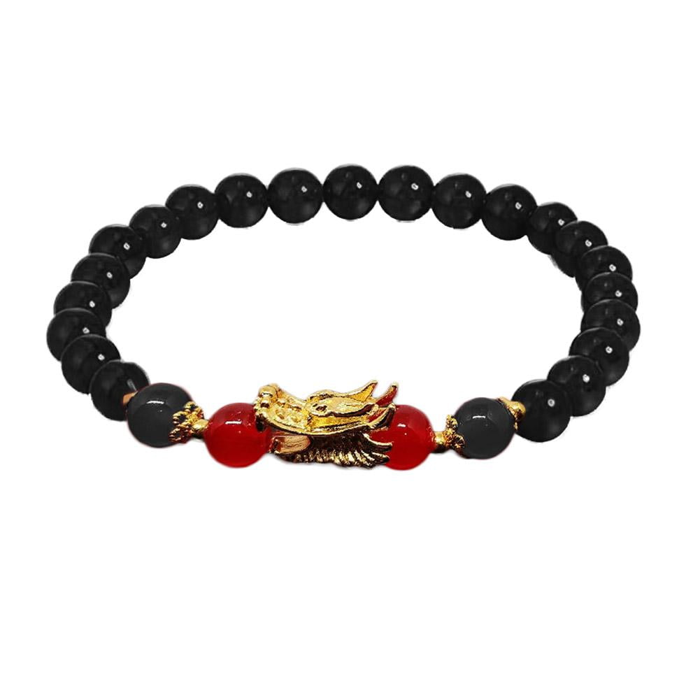 LQQDREX 2024 Chinese Dragon Bead bracelet Dragon Head Charm Bracelet