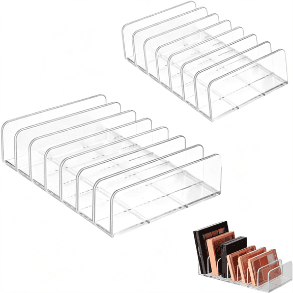 LQSEO 14 Slots Universal Multi Device Organizer Dock Space-Saving Acrylic Clear Multi Phone Stand Holder Divider for Iphone Portable External Hard Drive Hdd Phone Cases External Cd/Dvd Drive
