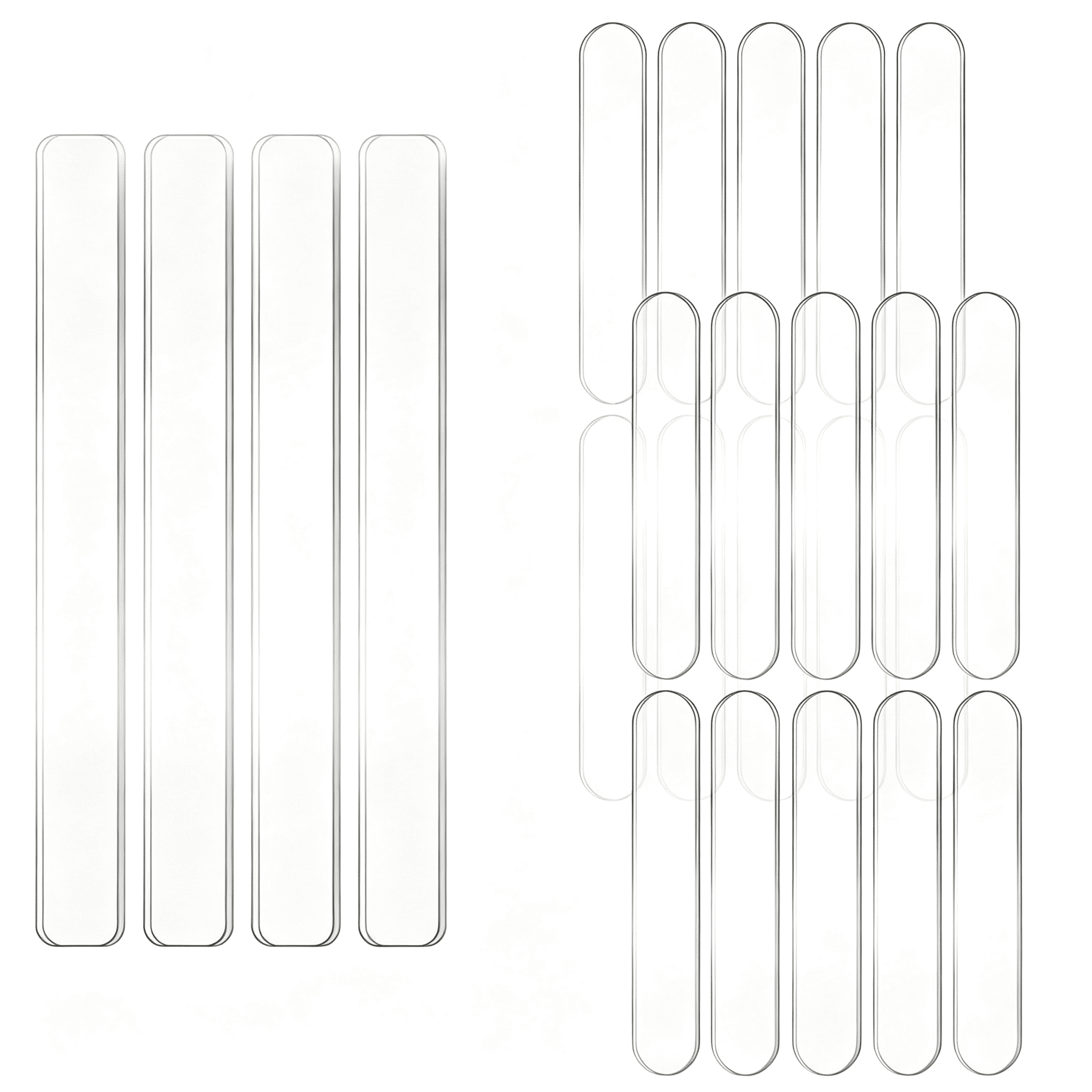LQSEO 24Pcs Clear Door Wall Bumpers Strips,Clear Silicone Protector ...