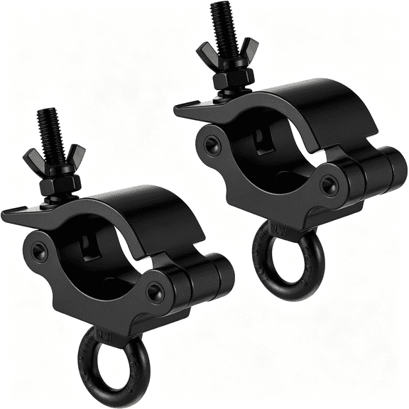 LQSEO 2Pcs Heavy Duty 2In Truss Clamp with Eye Bolt for 48-51Mm Truss Tubepipe,Aluminum Stage Light Clamps for Led Video Wall and Lighting Mounting Heavy Duty 2In Truss Clamp Pipe Clamp