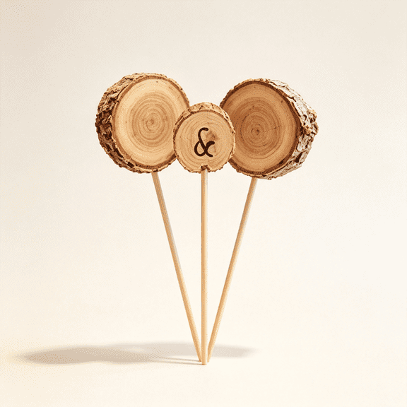 LQSEO 3 Pcs Mr&Mrs Toppers Natural Wood Cake Decoration Chic Rustic Wedding Mr Mrs Letter for Couple Sweetheart Party Anniversary Birthday Elegant Wedding Cake Toppers