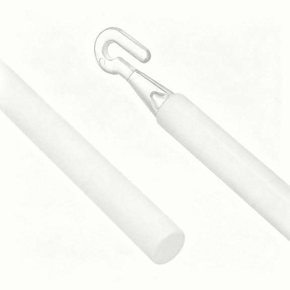 LQSEO 35" Blinds Wand Replacement,White Plastic Tilt Wand with Hooks for Vertical Blinds,Cordless Curtains & More Blinds Stick Replacement