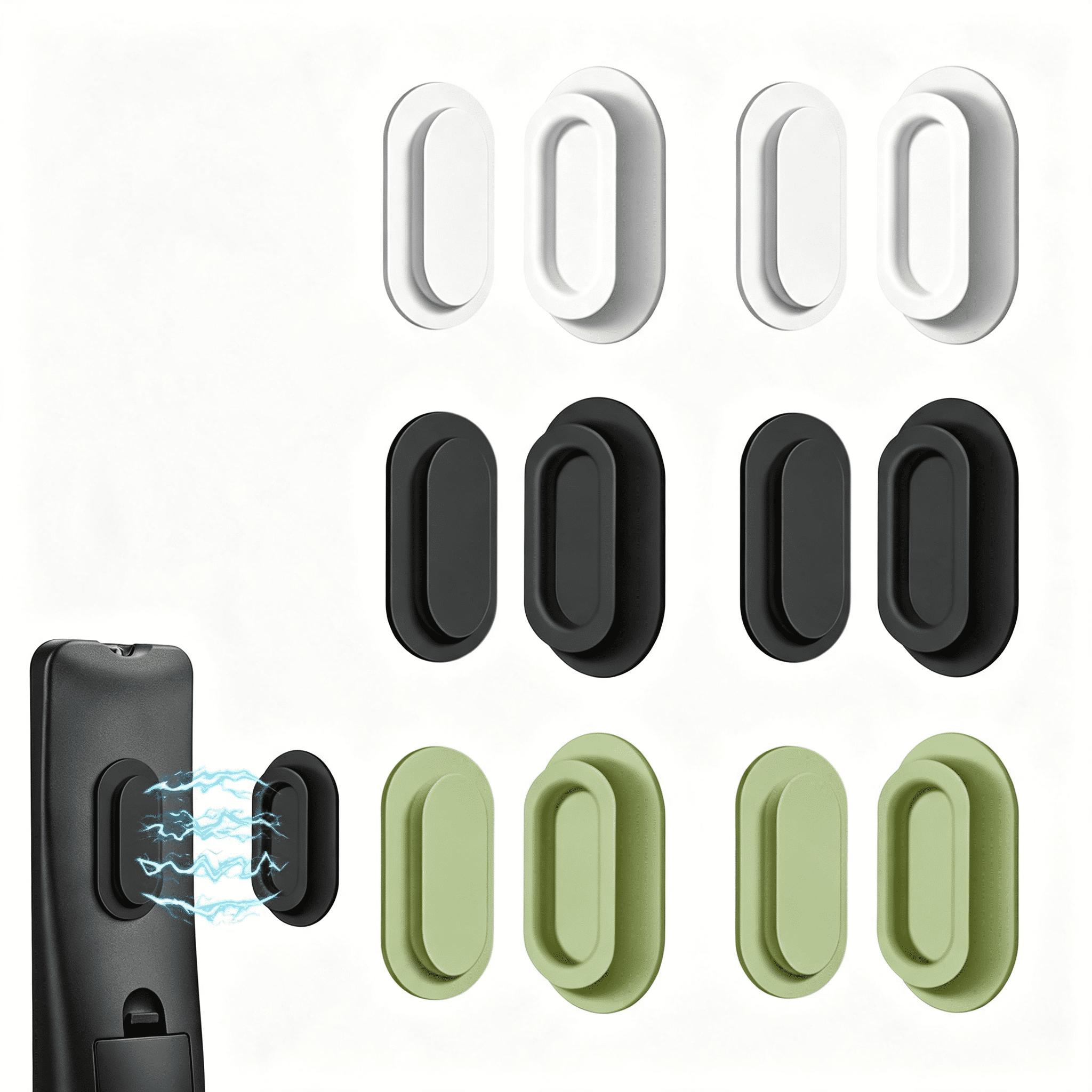 LQSEO 6 Pack Magnetic Remote Control Holder- Silicone Magnetic Wall ...