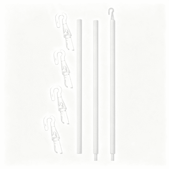 LQSEO Blind Rod Window Blind Wand Replacement with Hook,Blinds Opening Tool,35In Plastic Spliceable Vertical Blinds Stick Replacement Replacement Wand for Blinds