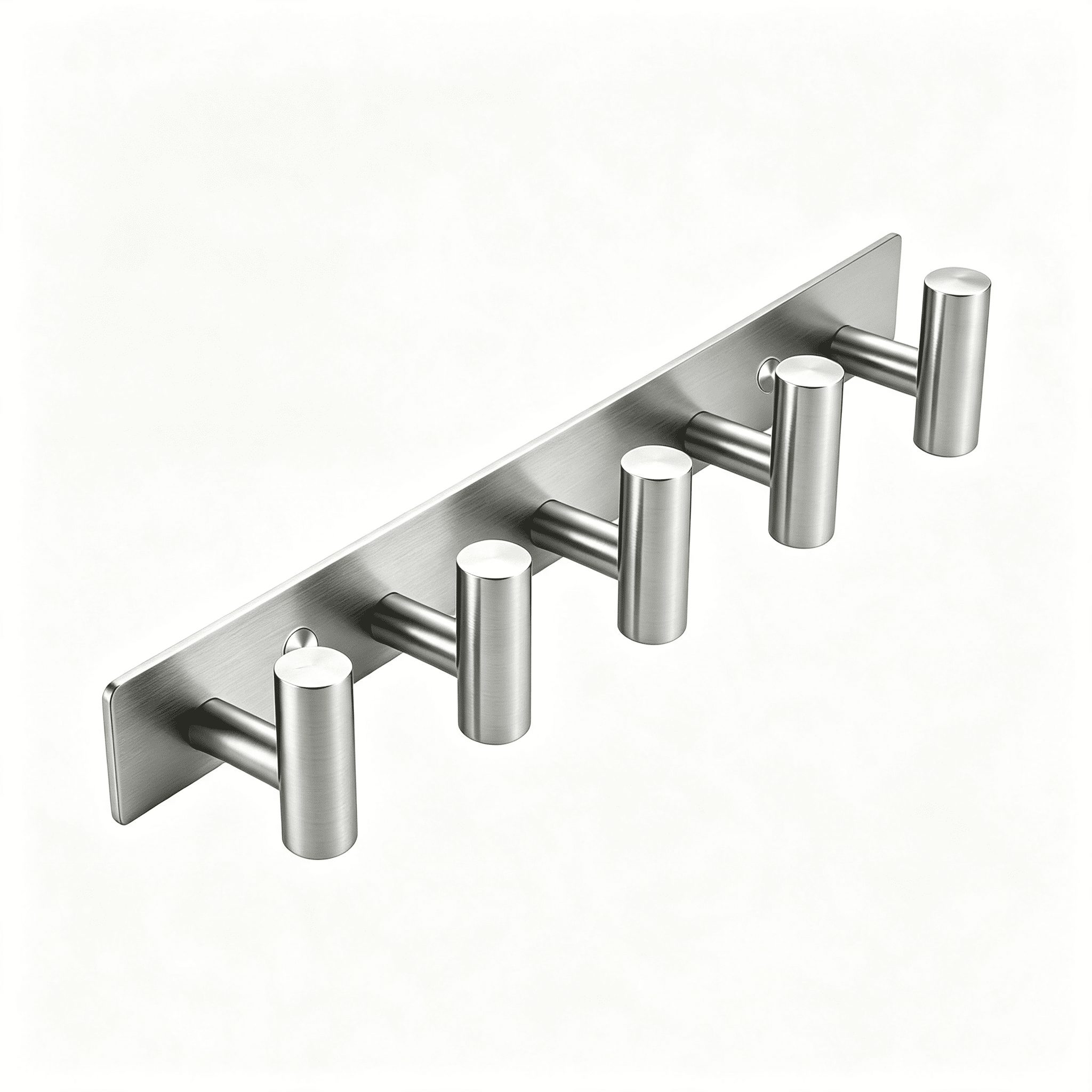 LQSEO Brushed Nickel Coat Rack Wall Mount - 5 Hooks, Heavy Duty ...