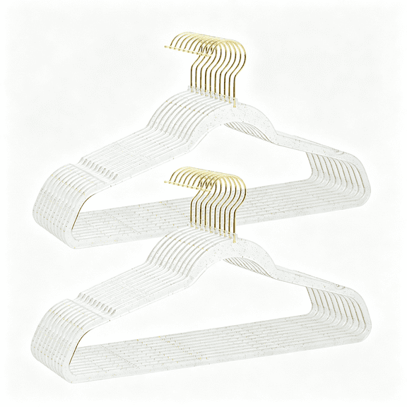 LQSEO Clear Clothes Hangers 16",20 Pack Plastic Coat Hanger for Adult Closet,Durable Ganchos De Ropa with Swivel Hook,Thin Space Saving Perchas De Plstico for Spaghetti Strap Dress Suit