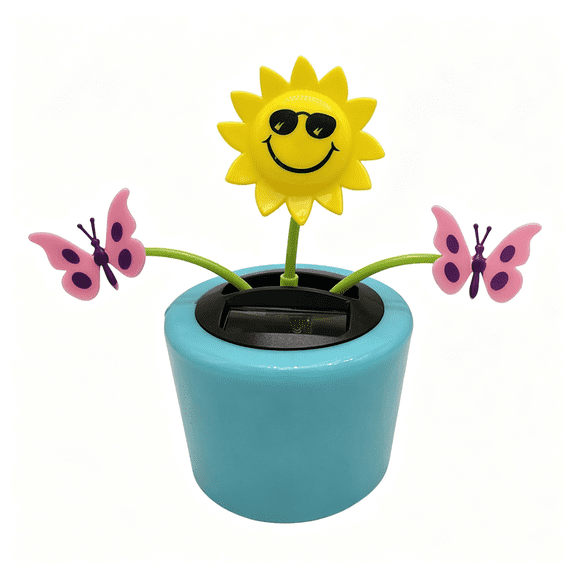 LQSEO Cute Solar Dancing Flowers Swinging Sunflower Insect Flip Flap Flowers Eco-Friendly Solar Power Bobblehead Dancing Flowers for Solar Power Kits Car Home Decoration Solar Power Kits