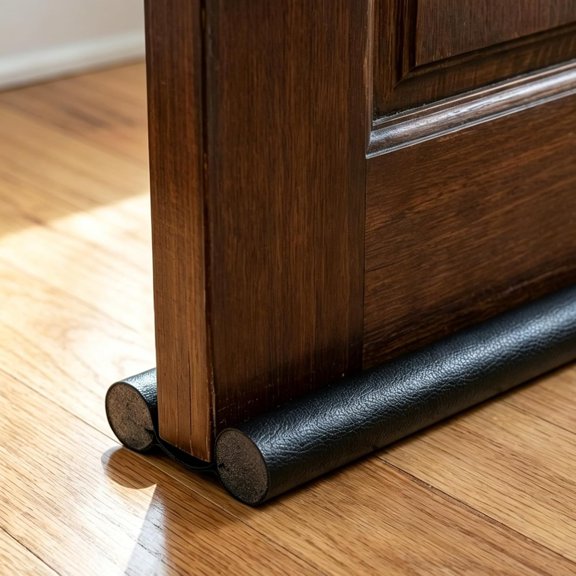 LQSEO Large Door Draft Stopper for Bottom 38In White Adjustable Door Draft Blocker Front Door Draft Guard for Bottom of Doors Weather Stripping Door Seal Strip(Bilateral,Black)