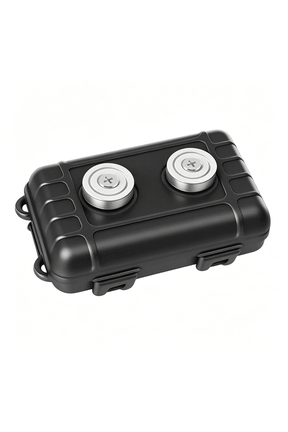 Magnetic Key Holders Hidden under Car, Small, Black, Hide Key Box with Strong Magnet for Storage Key Indoors, Outdoors, Hider Key on the Bottom of Car