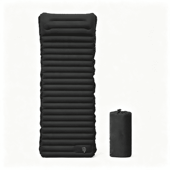 LQSEO Sleeping Pad Ultralight Mattress Pro,Sleeping Pad with Built-In Foot Pump Ultralight Waterproof Sleeping Mat for Backpacking,Side Sleepers,Camping,Hiking (Black)