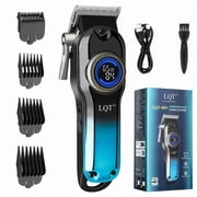 LQT Hair Clipper For Men, Body Hair Trimmer, Professional Haircutting Tool, Zero Gap Hair Clipper with LED Display, Ideal Gift for Men Blue