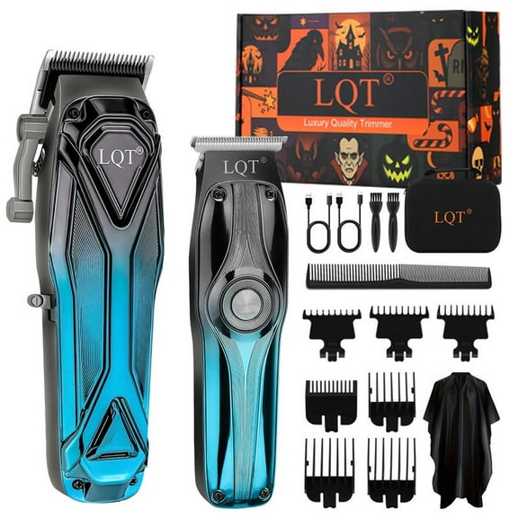 LQT Men's Hair Cutting Set, Men's Grooming Gifts, Electric Hair Clippers, USB Rechargeable, Durable Blades, Hair, Beard & Full Body Grooming