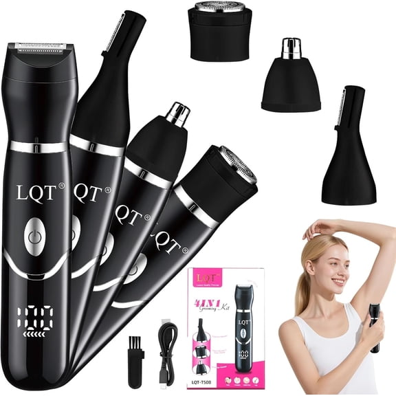 LQT Men's Hair Cutting Set, Men's Grooming Gifts, Electric Hair Clippers, USB Rechargeable, Durable Blades, Hair, Beard & Full Body Grooming