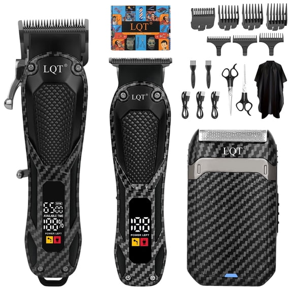 LQT Professional Hair Clipper Kit for Men,Hair Clipper,Hair Trimmer & Beard Electric Razor Kit,sufficient battery life,Cordless Motor, LED clearly displays working status,Adjustable Fade