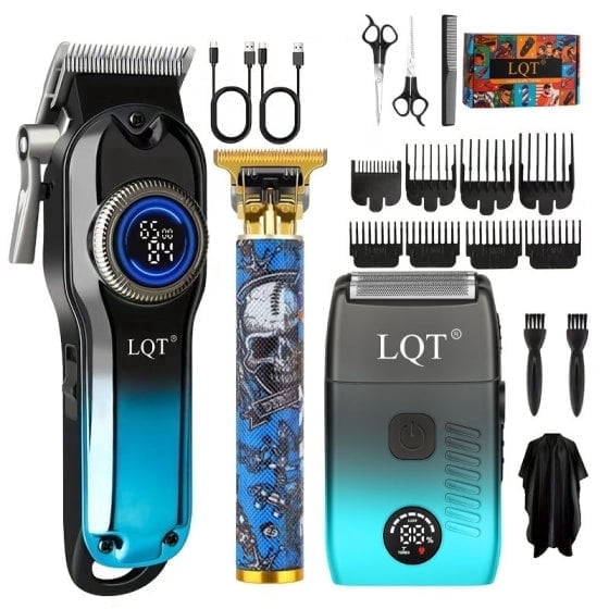 LQT Professional Hair Clipper for MenT-TrimmerRazor 3in1 KitBarber Set for Mens Groominglong batteryExquisite AppearanceErgonomicsuitable for home and professional hair salonexquisite gifts