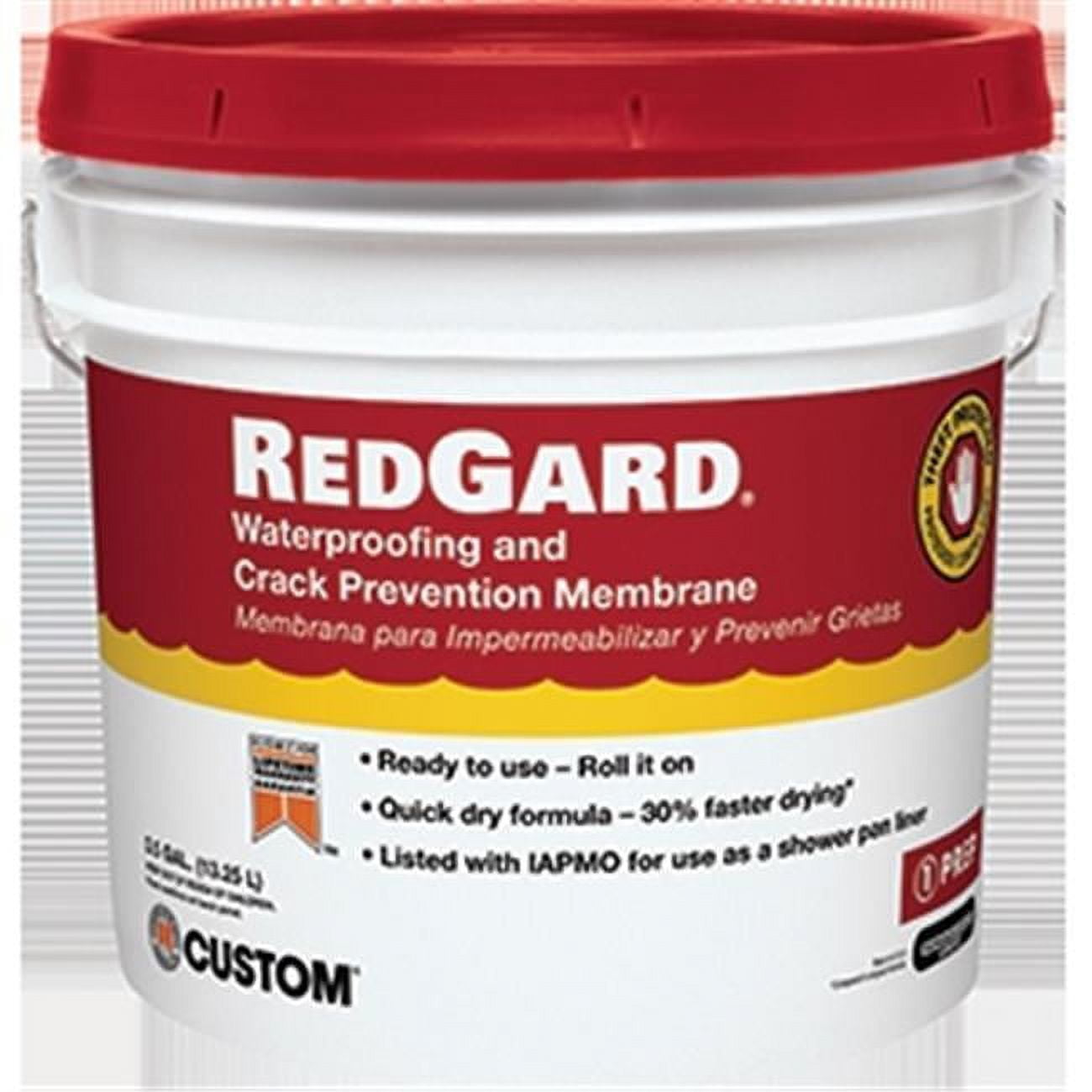LQWAF3 3.5 gallon Redgard Crack Prevention And Waterproofing Membrane