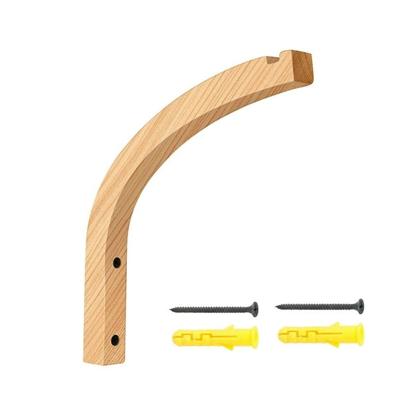 LQXZWJY 1 Pack Wood Wall Hooks for Hanging Plant Lanterns, Plant Hanger Fence Metal Bracket for Bird Feeders, Wind Chimes, Mason Jar Sconces, Light Outdoor Indoor Rustic Home Decor, 9 Inch