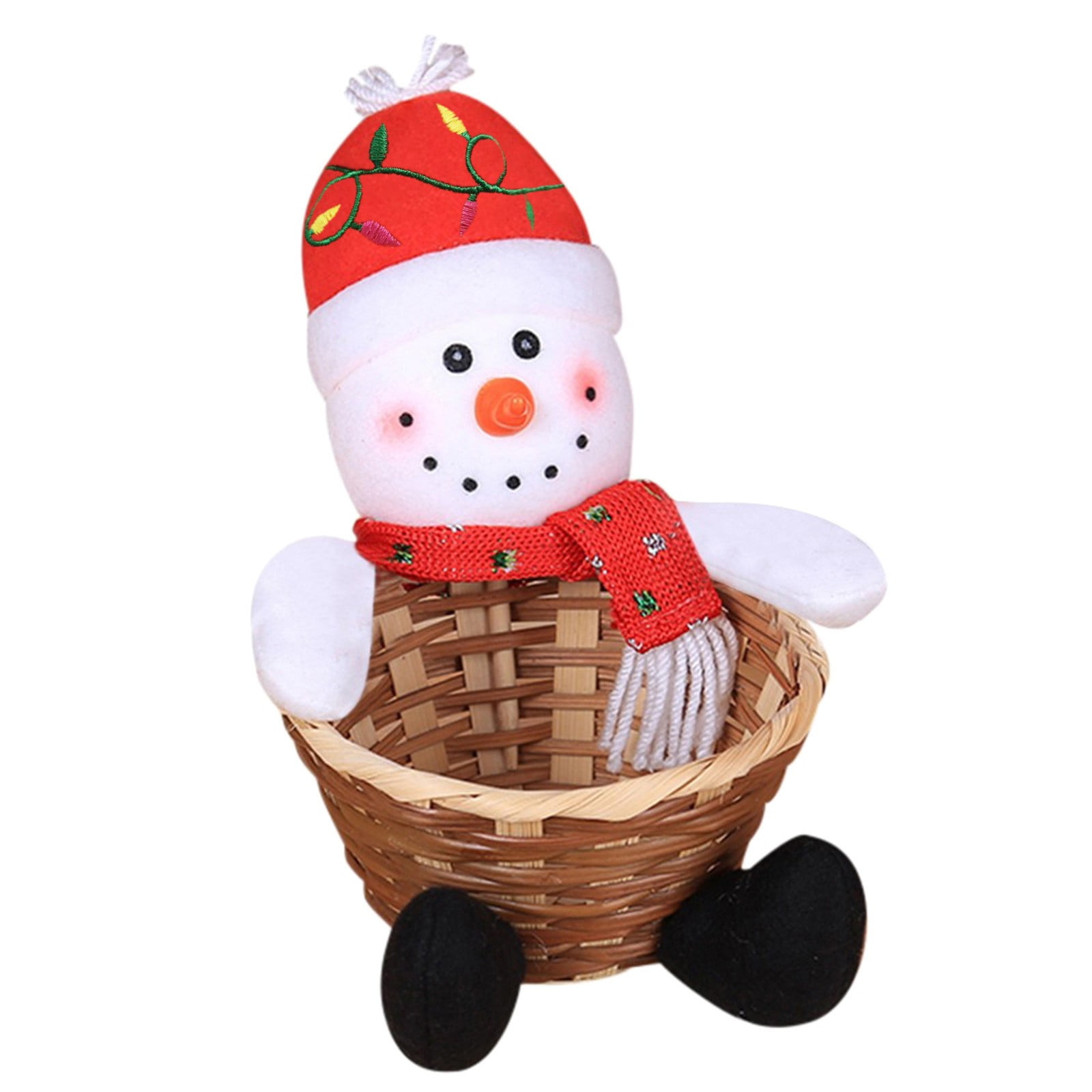 LQXZWJY 1PCS Merry Christmas Candy Storage Basket Decoration Santa