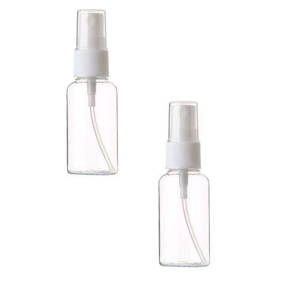 LQXZWJY 2Pack Spray Bottles 1oz Clear Plastic Empty Refillable Mini Spritzer for Travel, Cleaning, Gardening, Skin Care Atomizer for Essential Oils, Perfume