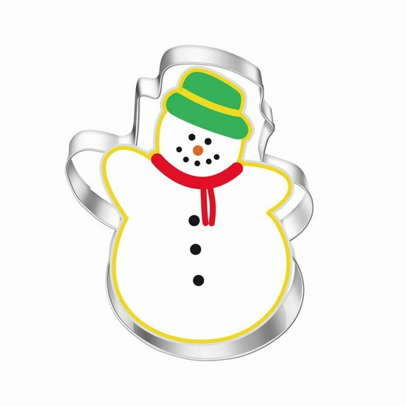 LQXZWJY Christmas Cookie Cutters Set of 1 Pieces, Metal Shapes for Winter Holiday: Christmas Tree, Snowflake, Gingerbread Men, Angel, Star, Mitten, Candy Cane, Snowman