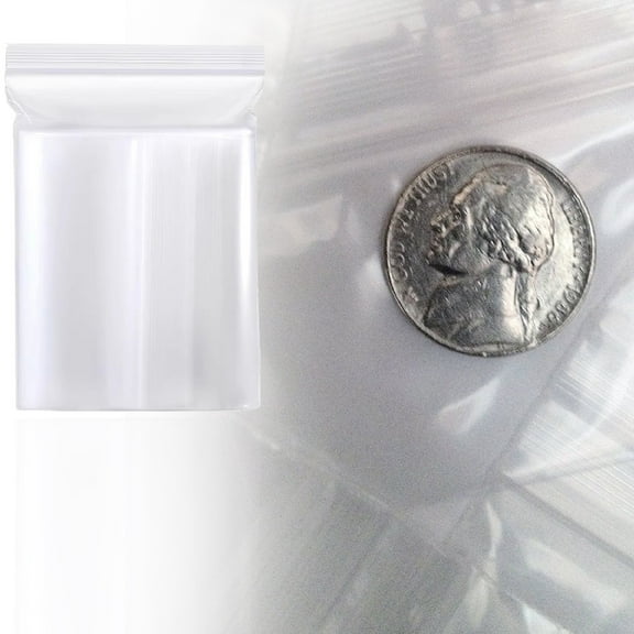 LQXZWJY Clear Plastic Reclosable Zip Poly Bags, Pack of 1, 2 Mil Thick, 2.3 Inch x 1.5 Inch, For Travel, Storage, Shipping