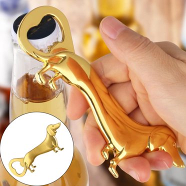 Dachshund Sausage Dog Bottle Opener – Handheld Metal Bar Tool