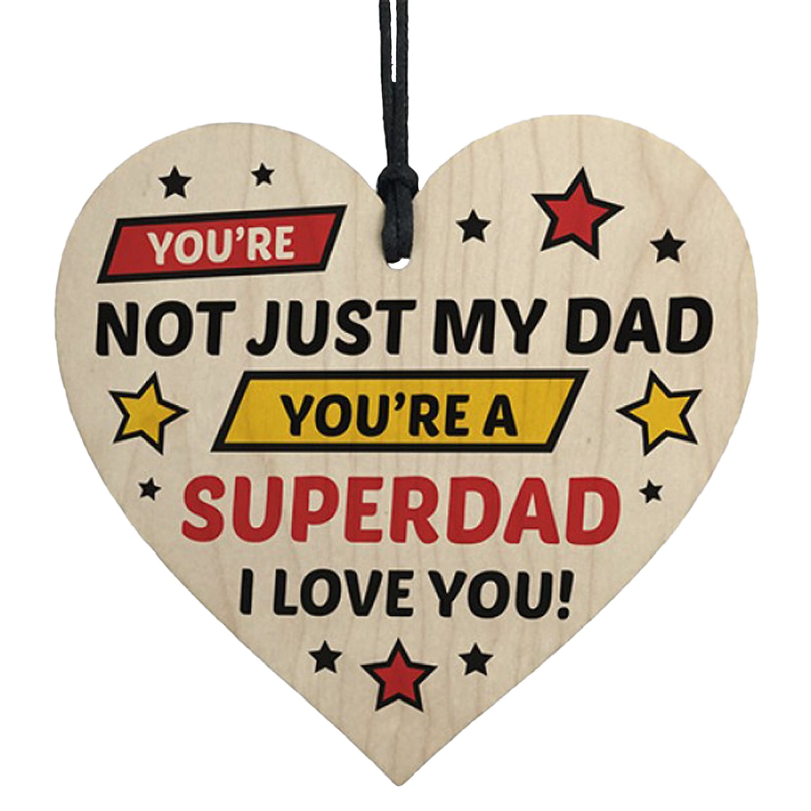 LQXZWJY Father's Day Wooden Heart Shaped Listing DIY Painted Tag