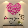 LQXZWJY Home Decor DIY Love Room Art Vinyl Heart Mural Removable