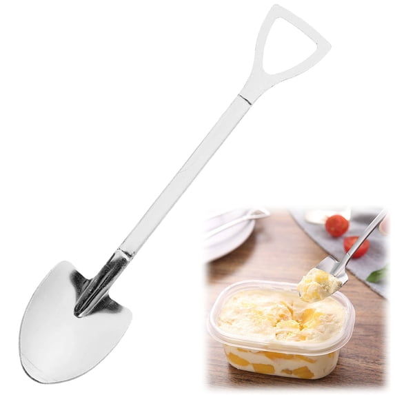LQXZWJY Mini Spoons - 1PC Dessert Spoons Stainless Cutlery Small Stainless Spoons For Ice Cream Cake Jelly Pie Yogurt Dessert For Party Celebrations,Unique Shovel Shape