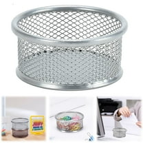 LQXZWJY Paper Clip Holder Paperclip Holders Mesh Paper Clip Holders Paper Clip Dispenser for Desk Paper Clip Organizer Office Binder Clip Holder Silver, 1 Pack