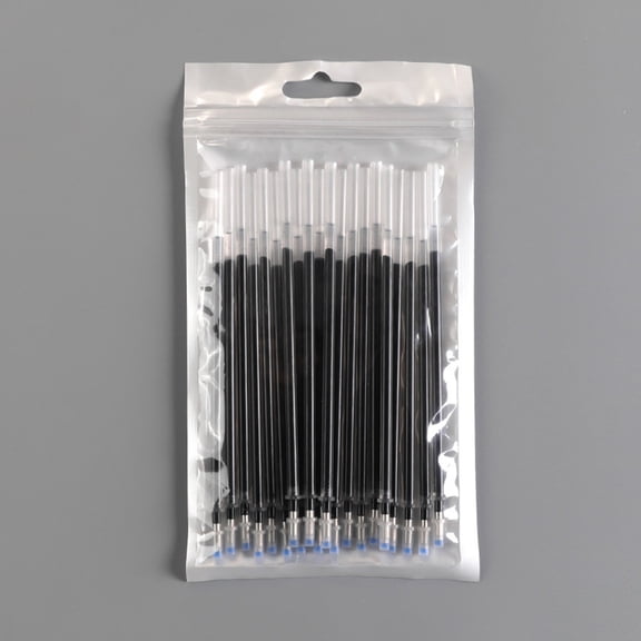 LQXZWJY Premium Gel Roller Pen, Retractable Ballpoint Pen Refills 20 Pieces 0.38mm, Medium Point 5.1 Inch Black Ink Refills Smooth Writing for Click Pens