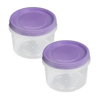LQXZWJY Salad Dressing Containers, [2 Pack] Reusable Easy to Open Dressing, Condiment, Sauce, Dip Containers to Go With Leak-Proof Twist Top Lids, Bpa Free, Safe For Microwave, Freezer, Dishwasher
