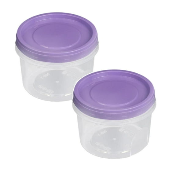 LQXZWJY Salad Dressing Containers, [2 Pack] Reusable Easy to Open Dressing, Condiment, Sauce, Dip Containers to Go With Leak-Proof Twist Top Lids, Bpa Free, Safe For Microwave, Freezer, Dishwasher