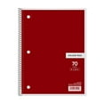 thumbnail image 1 of LQXZWJY Spiral Notebook, 1 Pack, 1 Subject, College Ruled, 70 Sheets, 8 x 10-1/2", 3 Hole Punched, Bulk College Ruled Spiral Notebook, Single Subject Spiral Notebook Bulk, Red, 1 of 7