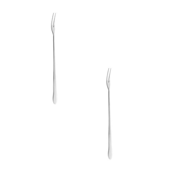 LQXZWJY Stainless Steel Forks,Fork 2 Prong Tasting Appetizer Forks Portable Cocktail Salad Fruit Forks for Party Travel,Set of 1, 8 Inches (1 Pcs)
