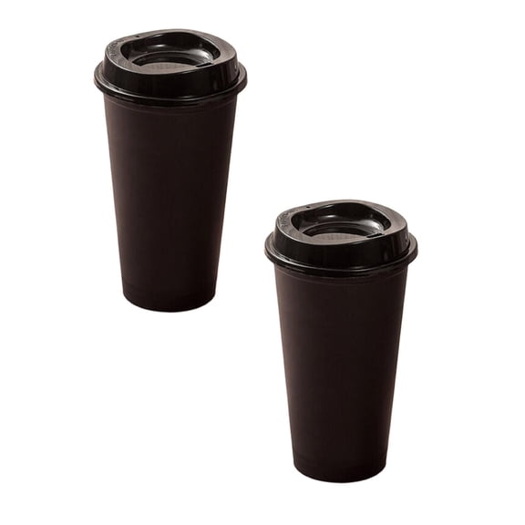 LQXZWJY Travel Mug - Insulated Reusable Coffee Tumbler with Plastic, Leak-Proof Lid, BPA-Free - Portable Mug for Hot & Cold Drinks, Cup Holder Friendly