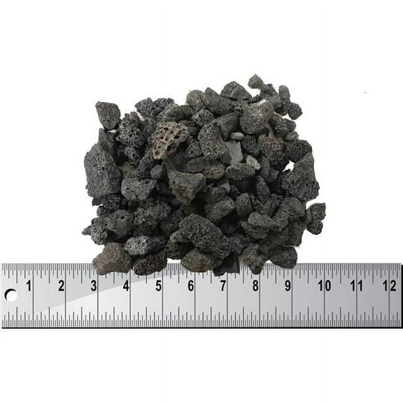 LR-1-25- 1 in. 25 lbs Bag of Lava Rock, Black