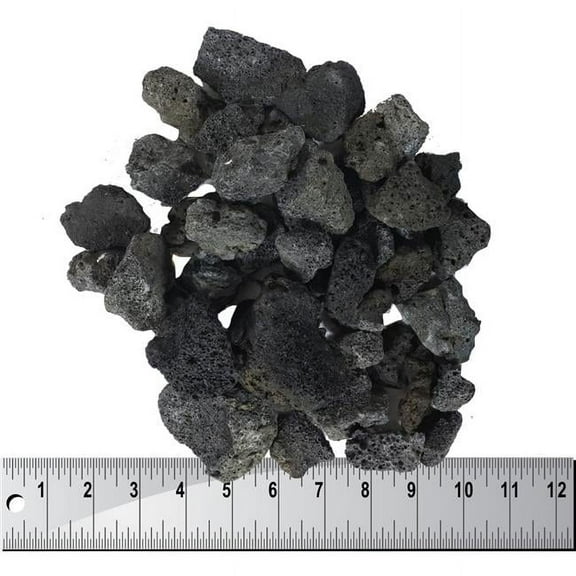 LR-12-10- 1 to 2 in. 10 lbs Bag of Lava Rock, Black