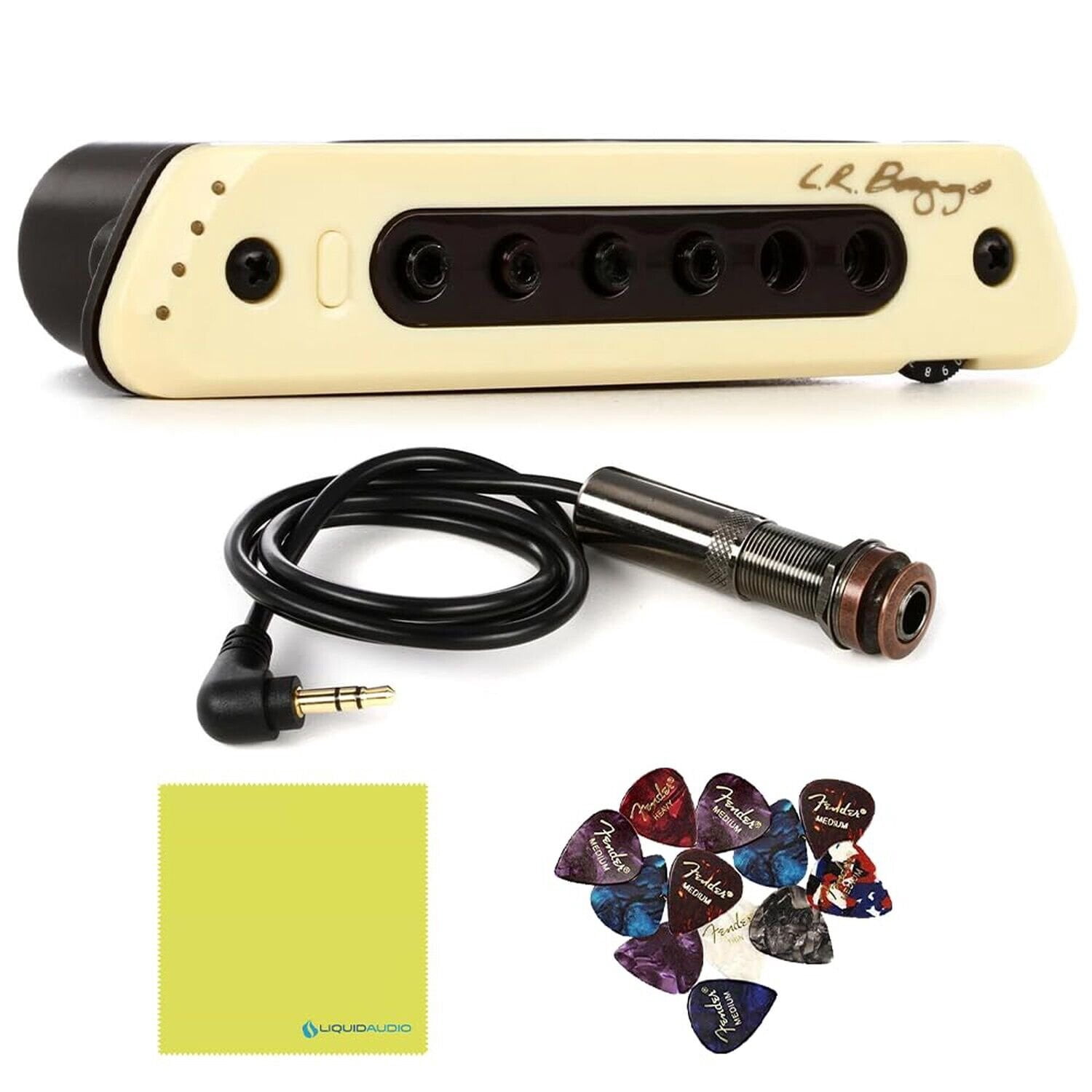 LR Baggs M80 Acoustic Guitar Magnetic Soundhole Pickup Full Range Bundle w/ 1...