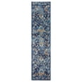 thumbnail image 1 of LR Home Ada 2'3" x 8'9" Indigo Bordered Floral Durable Indoor Area Rug, 1 of 9