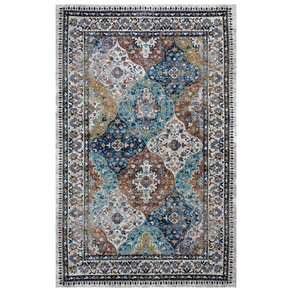 LR Home Ada 8'9" x 11'9" Multi/Beige Moroccan Indoor Area Rug