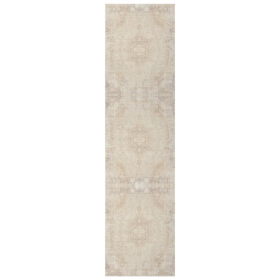 LR Home Aria Durable Performance Area Rug Indoor in Beige, 2'8" x 3'10"