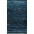 thumbnail image 1 of LR Home Aura 5'2" x 7'2" Navy Blue/Black Abstract Performance Adult Indoor Area Rug, 1 of 9