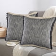 thumbnail image 1 of Laddha Home Designs Hand Woven Solid Square Throw Pillow - 20" - Blue and Beige - Set of 2, 1 of 8