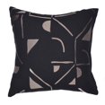 thumbnail image 1 of LR Home Black/Beige Contemporary Geometric Hand-Woven Throw Pillow Cover, 1 of 8