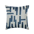 thumbnail image 1 of LR Home Blue/Ivory Contemporary Geometric Hand-Woven Throw Pillow Cover, 1 of 8