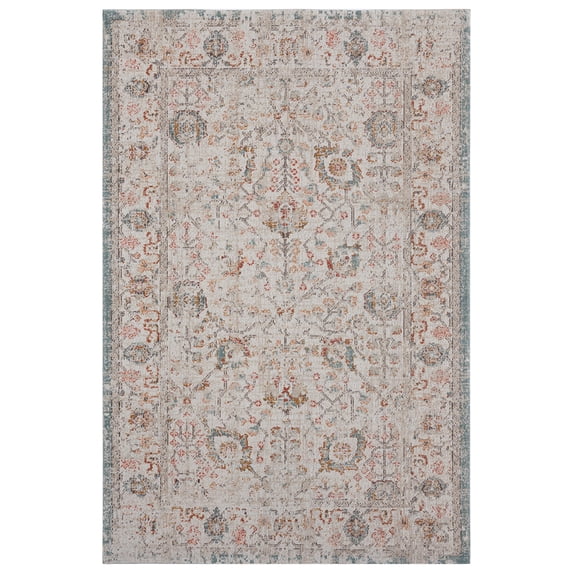 LR Home Botanical Woven Indoor/Outdoor Area Rug, Beige, 2 ft. x 4 ft.