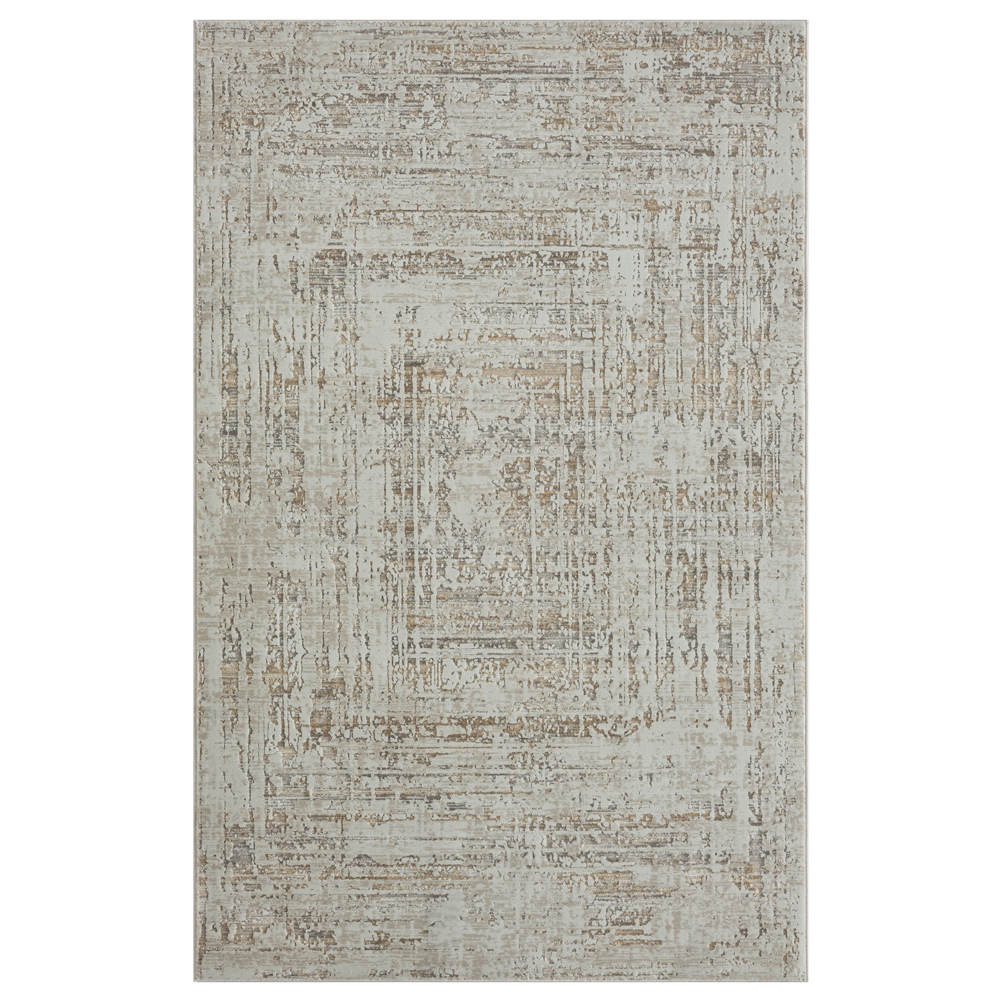LR Home Brielle Roshni Abstract Indoor Polyester Blend Area Rug, Beige/Gray, 5' x 7'11"