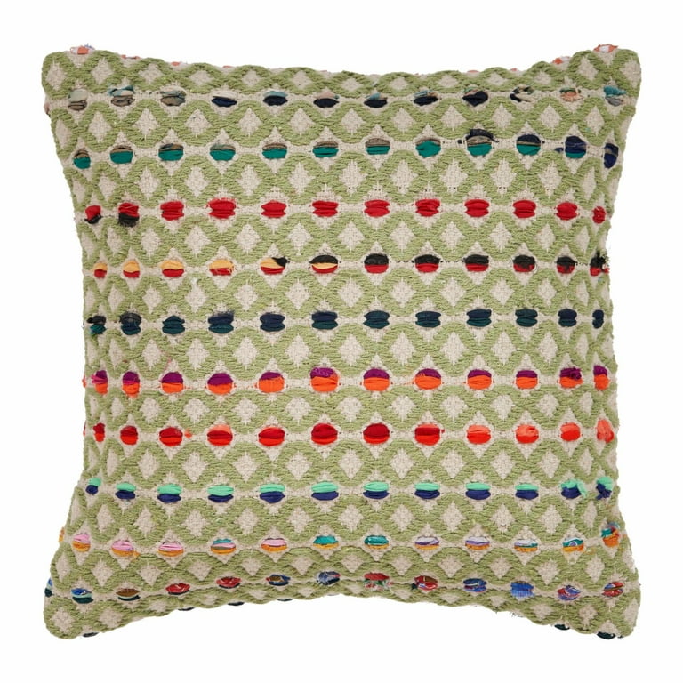 LR Home Boho Geometric Throw Pillow 18 x 18 Multi