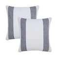 thumbnail image 1 of LR Home Cassidy Set of 2 Deep Blue/White Striped Cotton Adult Decorative Throw Pillow, 1 of 10